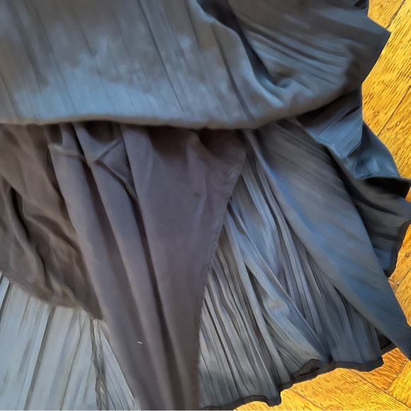 Satin-feel Anthropologie dress in Black (orange only for photo) - Picture 11 of 14